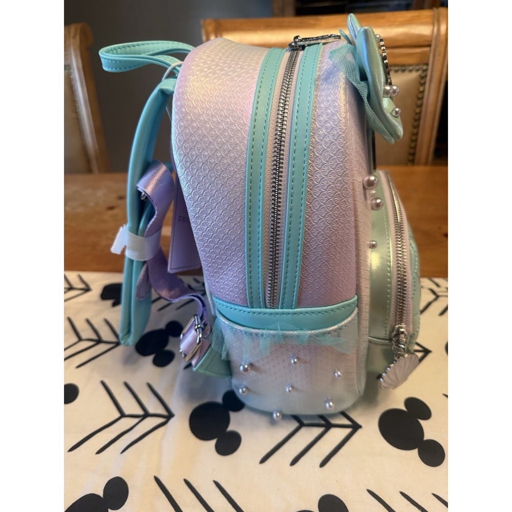 Loungefly Disney Princess Ariel Little Mermaid Ombre Pearl Backpack NWT - Picture 4 of 4